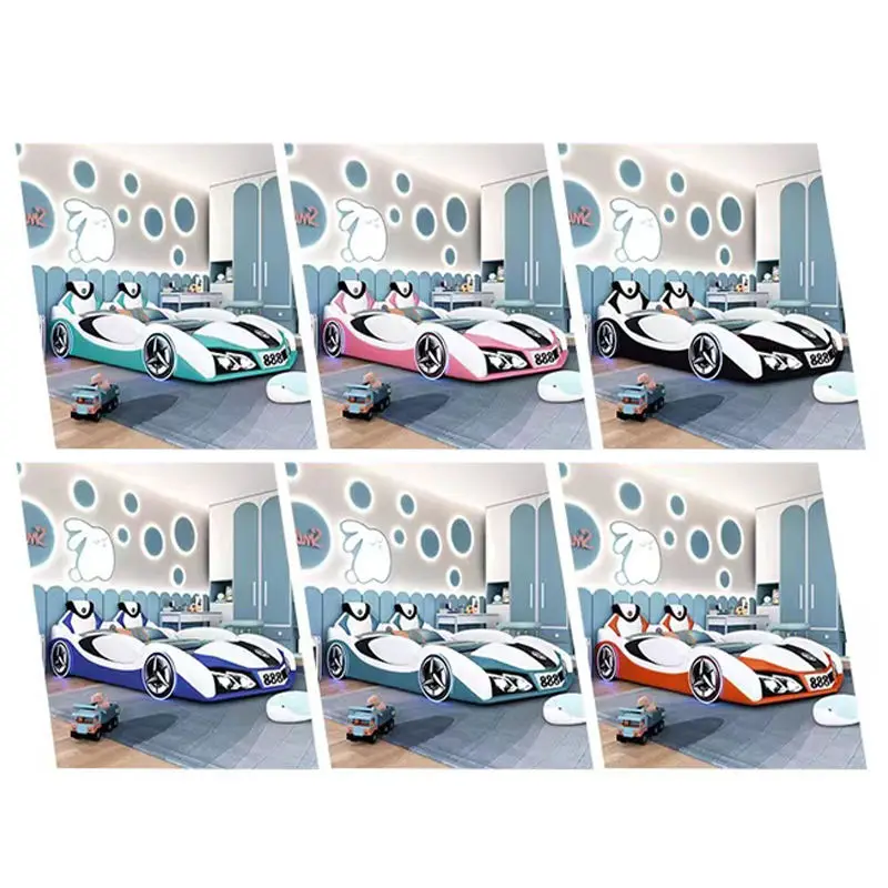 Modern Children Bedroom Furniture Kids' Beds Upholstered Kids' Cribs Car Bed for Kids Boy — image 6