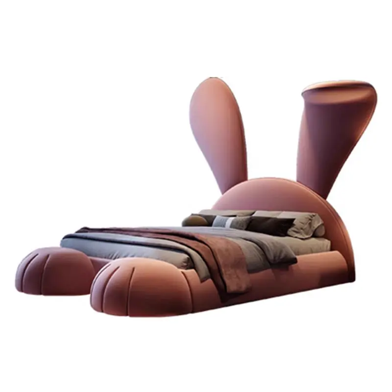 High Quality Solid Wood Modern Bedroom Furniture Set Children's Bed Rabbit Princess Girl Single Double Customized Color Kids Bed — image 6
