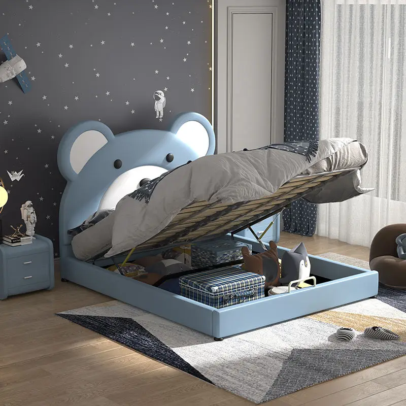 China Manufacturer Custom Kids Bed King Children Bed Queen Size Double Single Kids Bedroom Furniture — image 3
