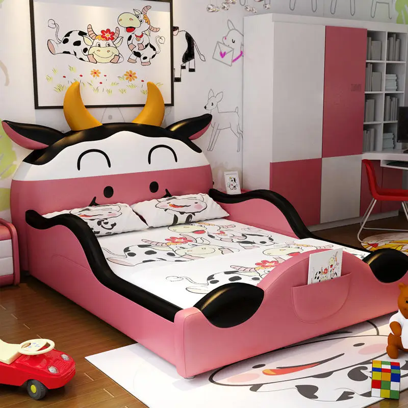 Factory Wholesale Children Beds Bedroom Furniture Solid Wood Kids Bed Single Child Modern Kids Room — view 1