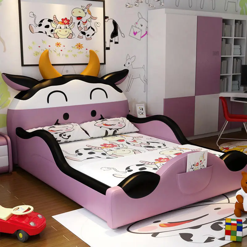 Factory Wholesale Children Beds Bedroom Furniture Solid Wood Kids Bed Single Child Modern Kids Room — image 3