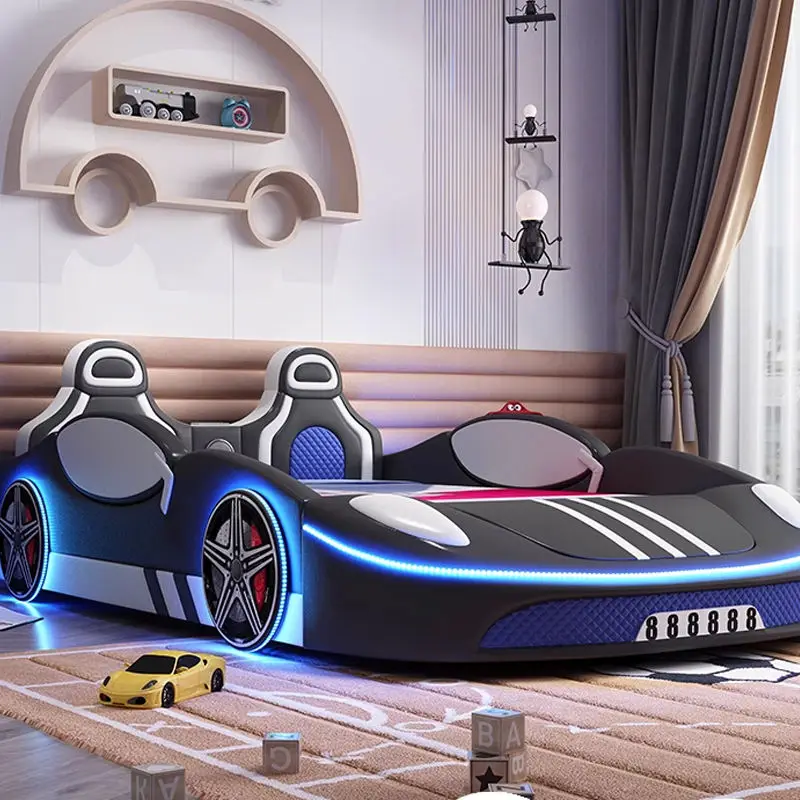 Factory Wholesale Kids Bedroom Furniture Children Bedroom Set Kids Car Bed — image 6