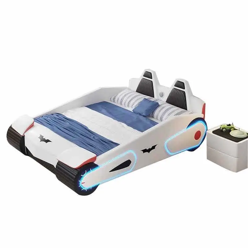 Bat Car Beds Bedroom Furniture the Man Led Light Child Race Car Bed Kids Beds With Music — image 7