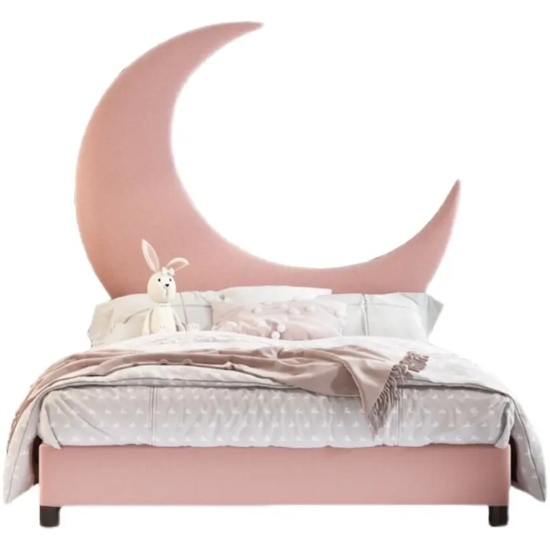 Luxury Kids Bedroom Furniture Upholstered Modern Wood Children Beds Kids Bed Room Set Furniture — image 7
