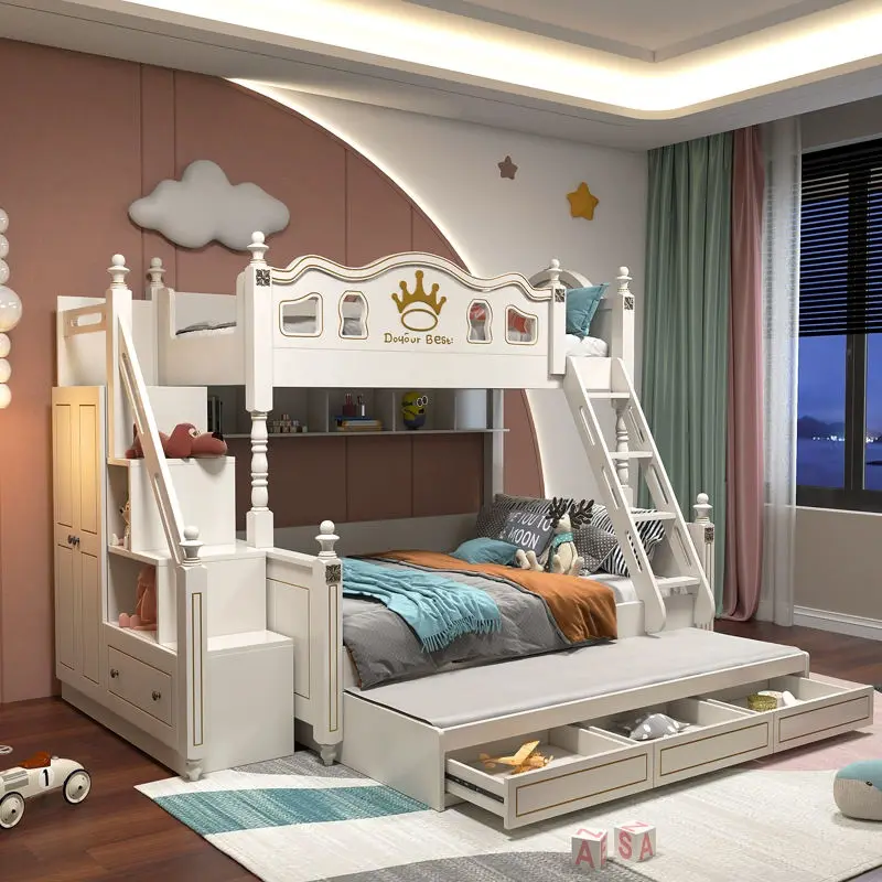 Modern Wooden Children's Bunk Bed, Popular Children Beds Girls Bunk — view 1