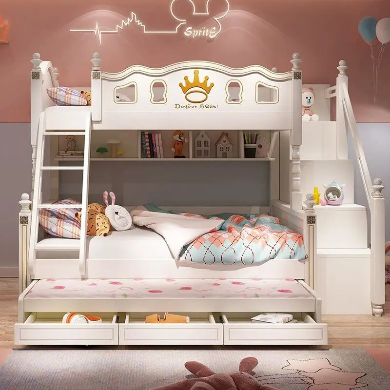 Modern Wooden Children's Bunk Bed, Popular Children Beds Girls Bunk — image 3