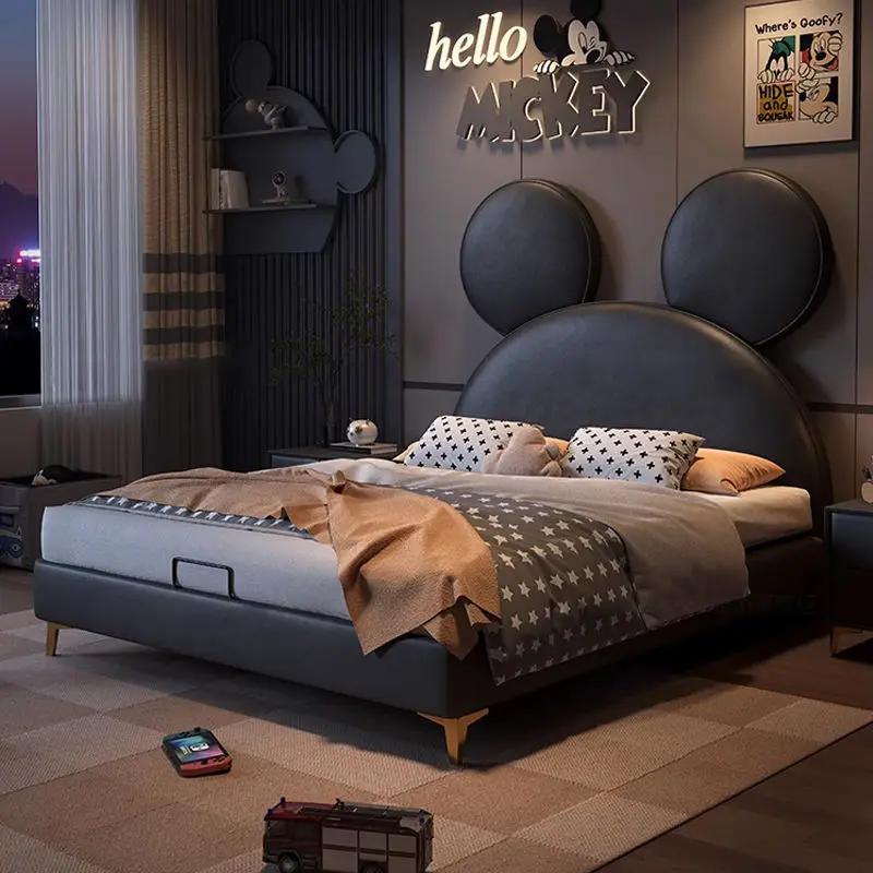 Customized Bed for Kids Bedroom Furniture Set Upholstered Kids Beds Wooden Home Boys Bed — view 1