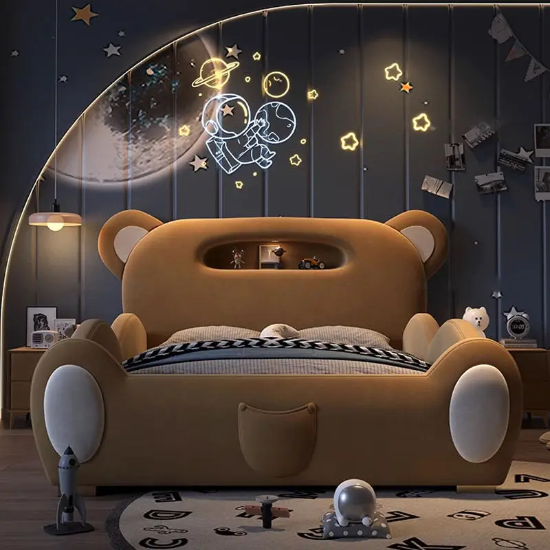 Children Animal Shaped Beds for the Kids New Design Bed Boy Lovely Double Kids Bed Bedroom Furniture Set — image 2