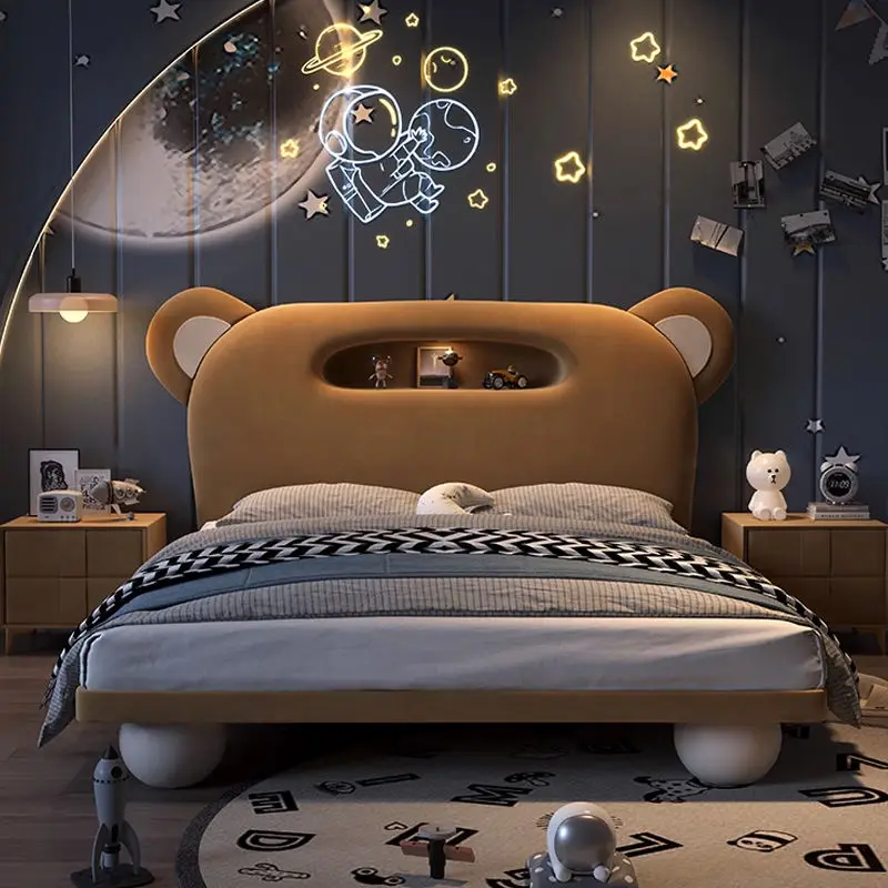 Children Animal Shaped Beds for the Kids New Design Bed Boy Lovely Double Kids Bed Bedroom Furniture Set — image 3