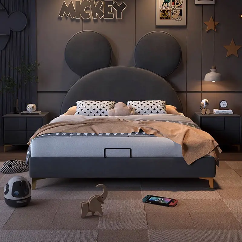 Customized Bed for Kids Bedroom Furniture Set Upholstered Kids Beds Wooden Home Boys Bed — image 3