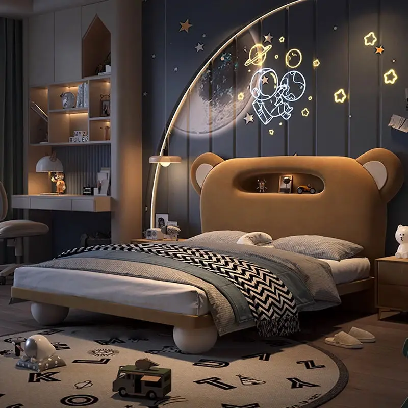 Children Animal Shaped Beds for the Kids New Design Bed Boy Lovely Double Kids Bed Bedroom Furniture Set — image 4
