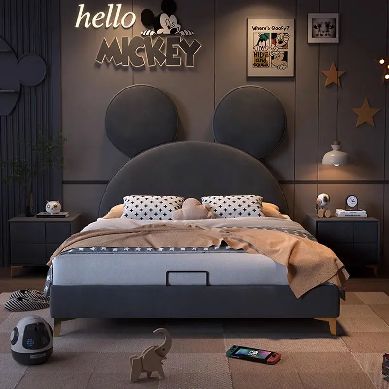 Customized Bed for Kids Bedroom Furniture Set Upholstered Kids Beds Wooden Home Boys Bed — image 5