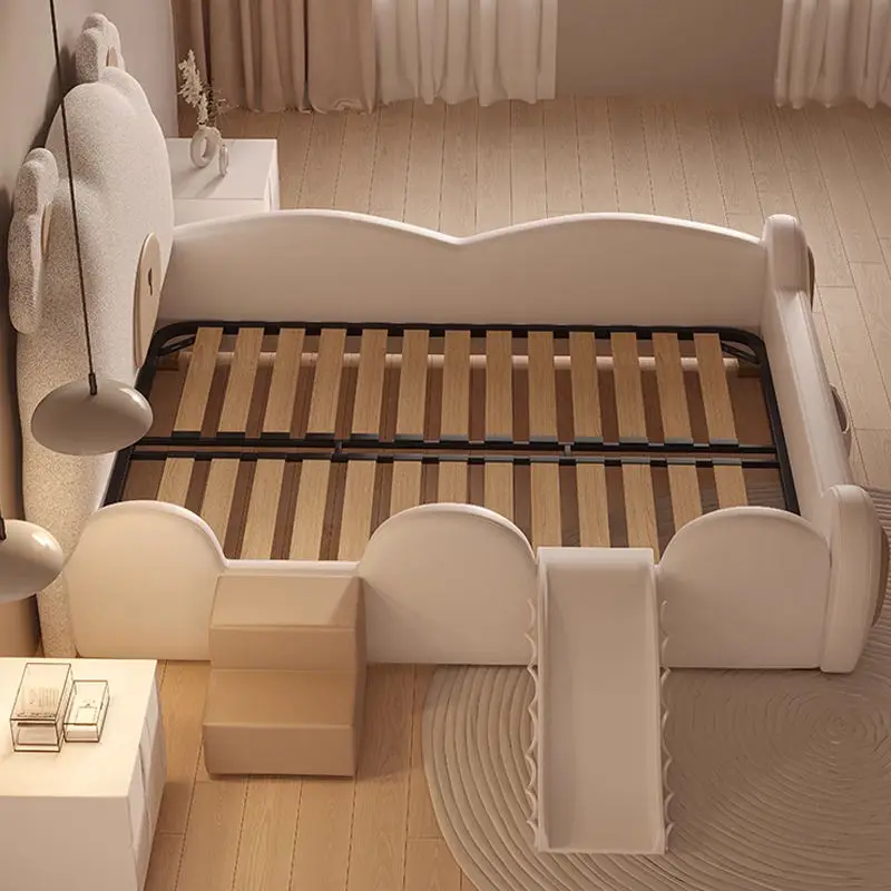 Factory Wholesale Kids' Babies' Bedding Design Single Size Children Bed Double Leather Kids' Beds — image 4