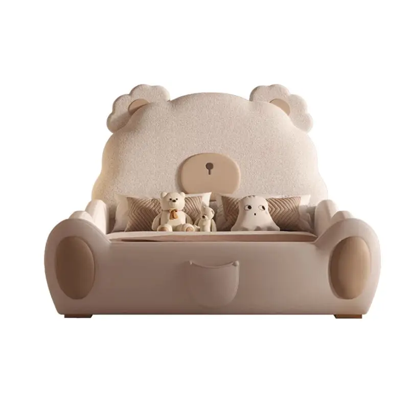 Factory Wholesale Kids' Babies' Bedding Design Single Size Children Bed Double Leather Kids' Beds — image 5