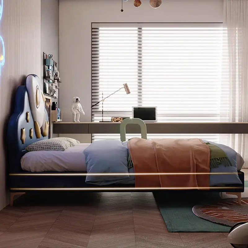 Latest Designs Nordic Style General Use Modern Home Double Size Kids Bed Wooden Bed — image 4