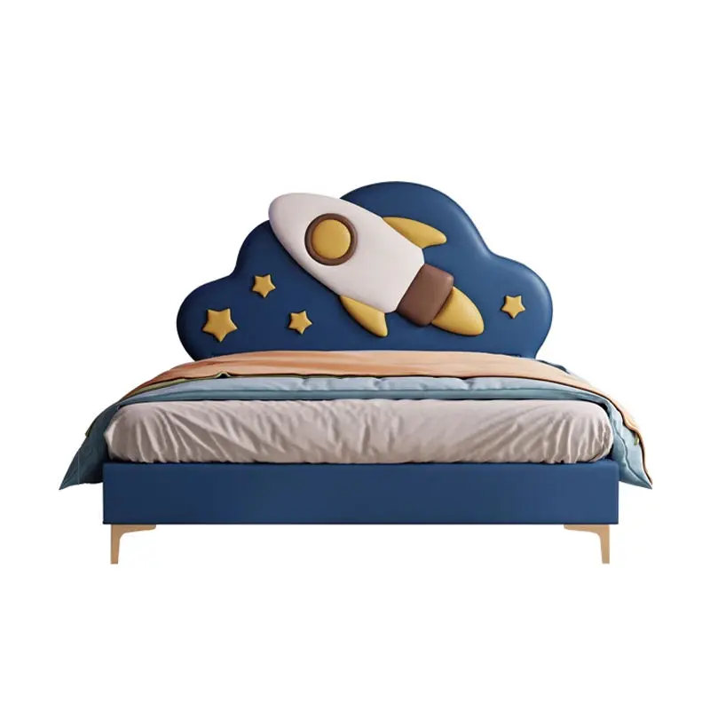 Latest Designs Nordic Style General Use Modern Home Double Size Kids Bed Wooden Bed — image 5