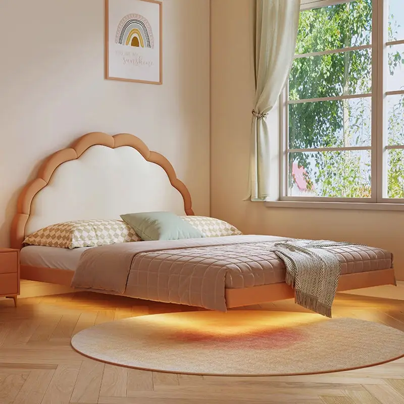 Modern Furniture Hot Sale Children's Bed Design Furniture Leather Kids Bed — image 2
