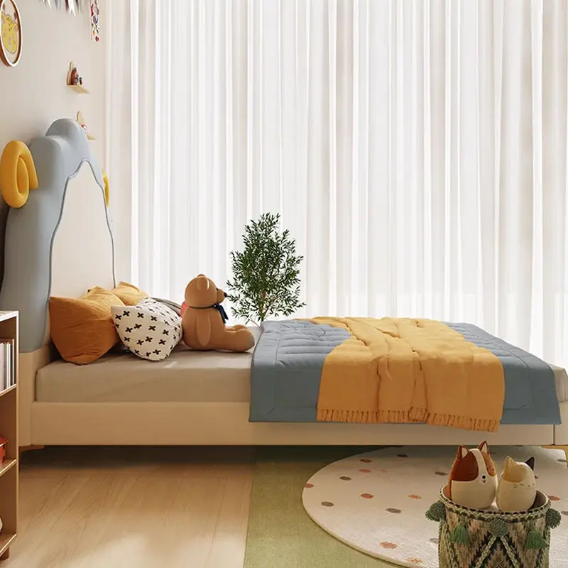 Modern Wholesale Custom Child Bed Single Double Children Girl Kids Beds Set — image 4
