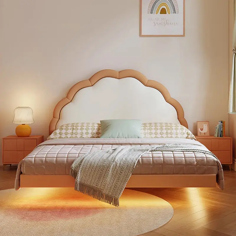 Modern Furniture Hot Sale Children's Bed Design Furniture Leather Kids Bed — image 3