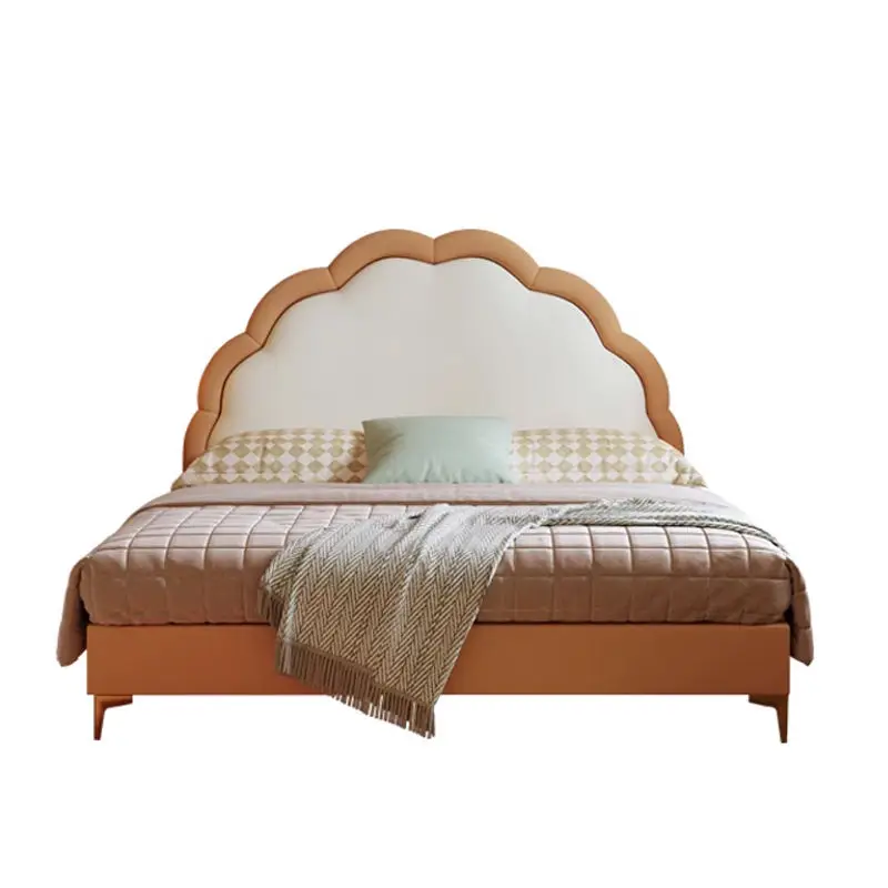 Modern Furniture Hot Sale Children's Bed Design Furniture Leather Kids Bed — image 6
