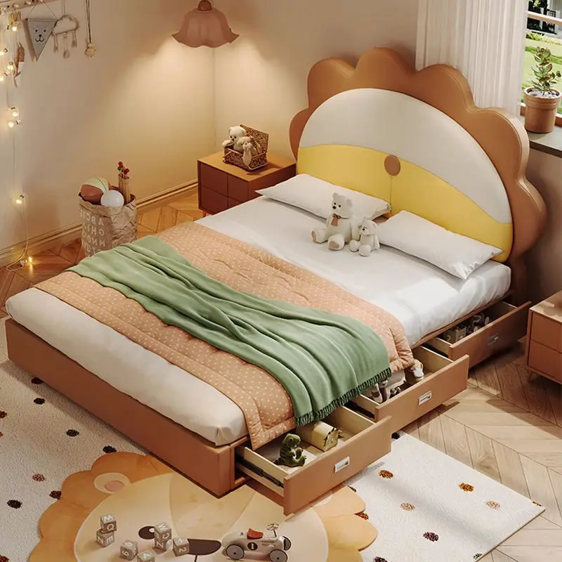 Factory Wholesale Child Beds Luxury Kids Bedroom Furniture Children Beds Double Kids Bed — image 4