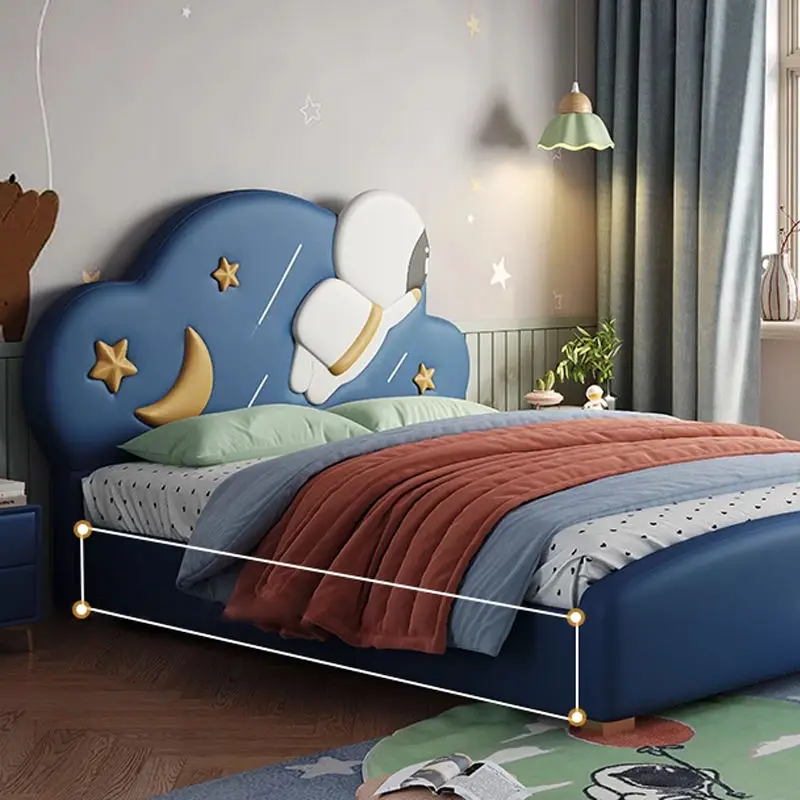 Children Starry Sky New Design Bedroom Furniture Set Boy Lovely Double Kids Bed — image 3