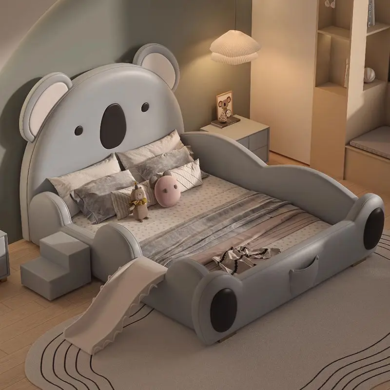 Children Animal New Design Children Bed Boy Lovely Double Kids Bed Bedroom Furniture Set — image 3