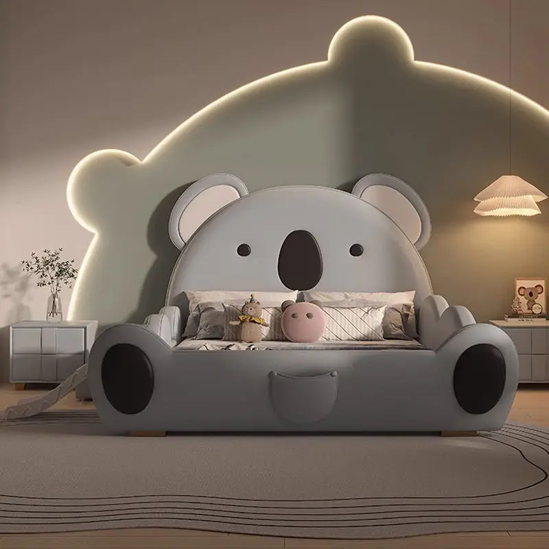 Children Animal New Design Children Bed Boy Lovely Double Kids Bed Bedroom Furniture Set — image 4