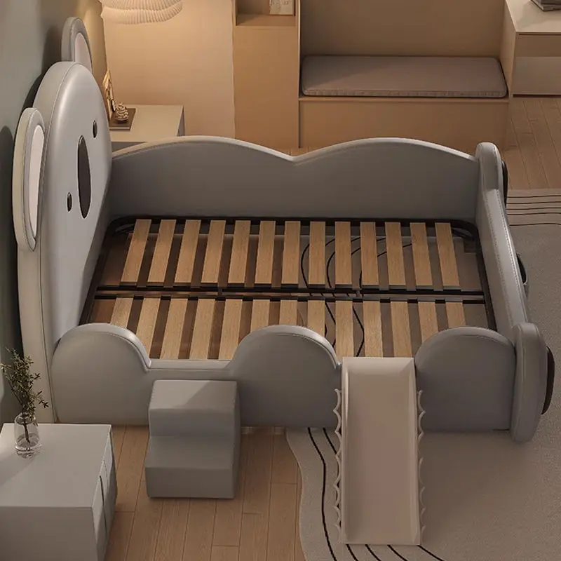Children Animal New Design Children Bed Boy Lovely Double Kids Bed Bedroom Furniture Set — image 5