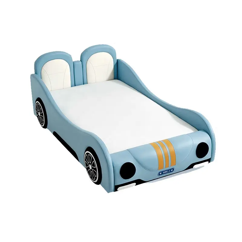 Luxury Bedroom Furniture Kids Car Bed Children Race Car Bed With Led Light and Music Bedroom Furniture Set for Boys — image 5