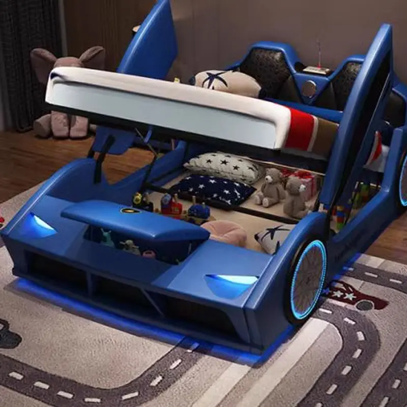 New Design Children Bed Kids Car Shape Beds for Boys Bedroom Furniture — image 4