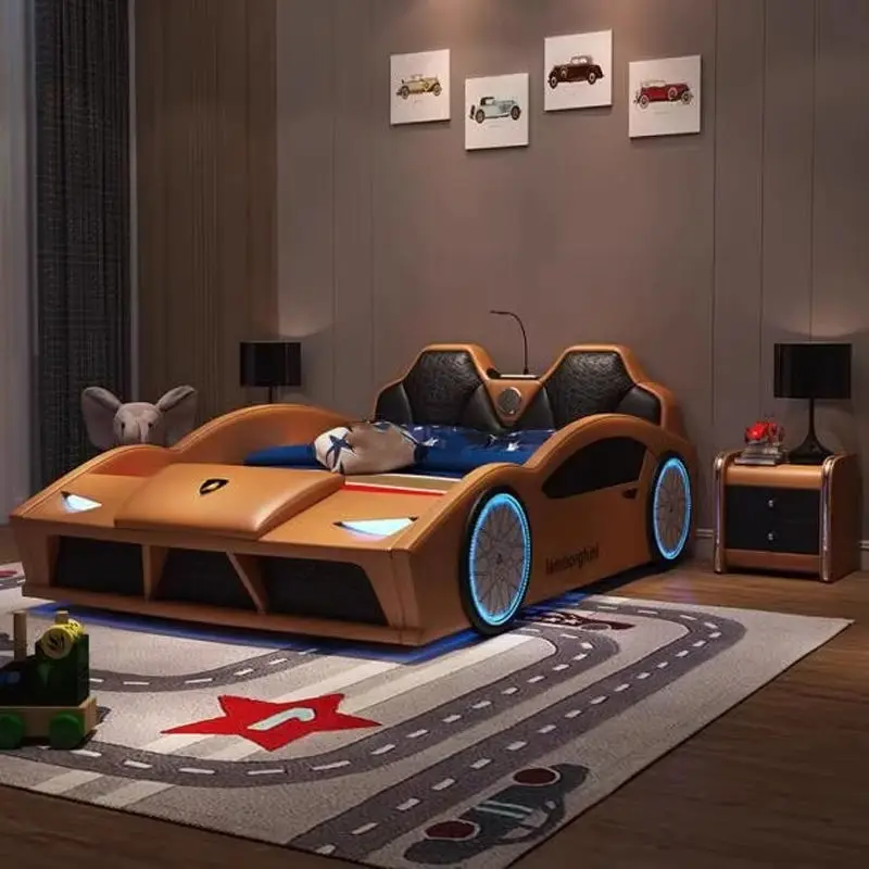 New Design Children Bed Kids Car Shape Beds for Boys Bedroom Furniture — image 5