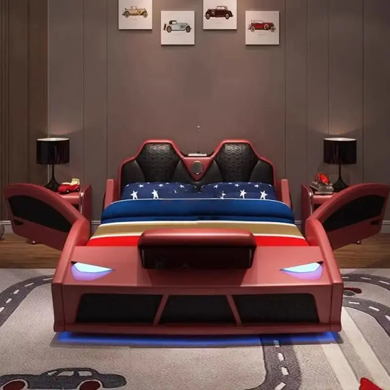 New Design Children Bed Kids Car Shape Beds for Boys Bedroom Furniture — image 6
