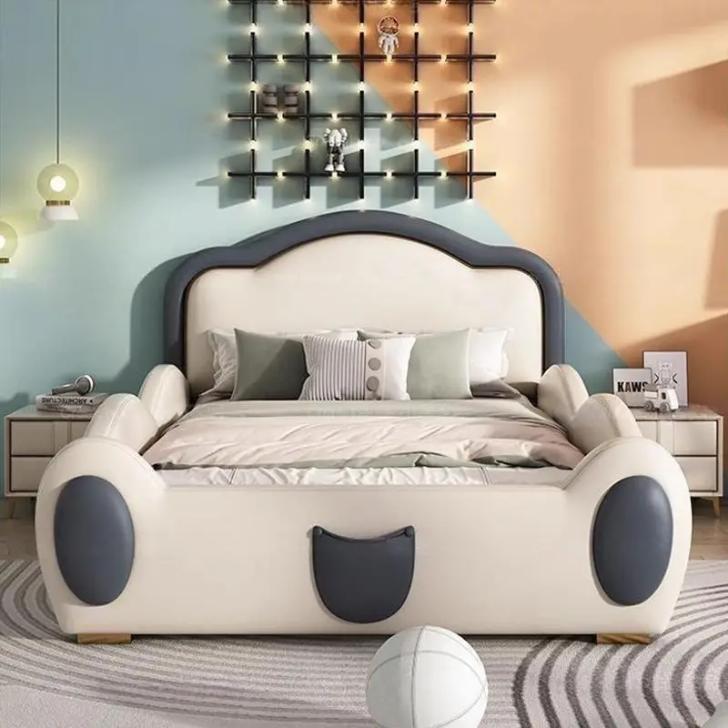 Latest Design Soft Bed Lovely Kids Bed for Children Bedroom Furniture With Slide — image 3