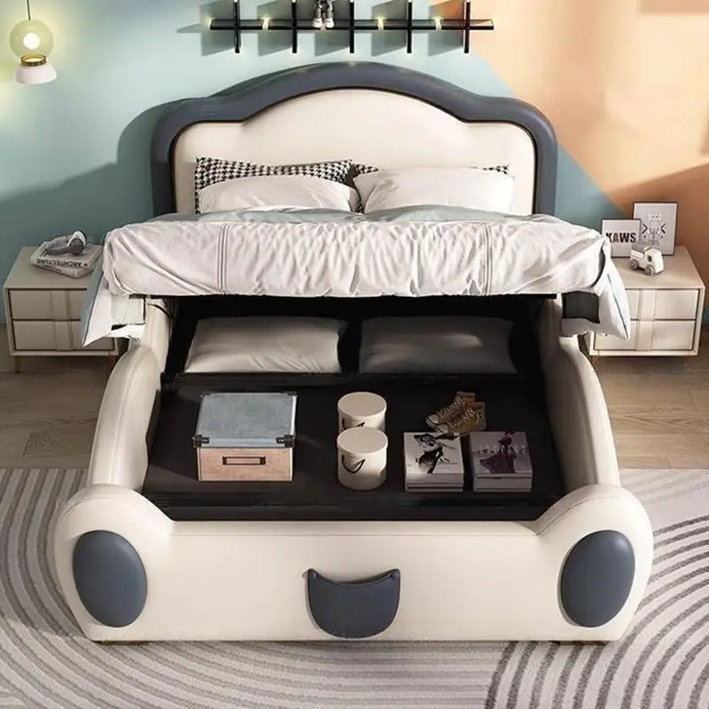 Latest Design Soft Bed Lovely Kids Bed for Children Bedroom Furniture With Slide — image 6
