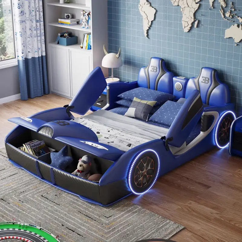 Factory Wholesale Modern Durable Children's Play House Toy Boys Kids Car Bed — image 6