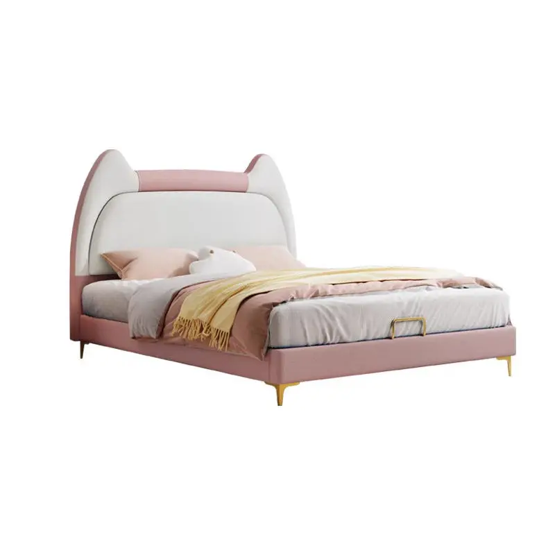 Children Cartoon Upholstered Bed Kids Lovely Cat Kids Bed Children Bedroom Furniture — image 5