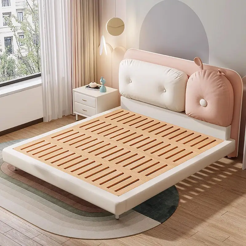 Modern Children Upholstered Beds Furniture Princess Kids Child Girl Bed — image 6