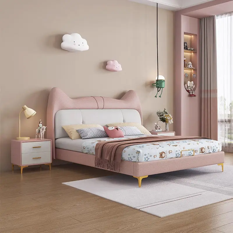 Factory Wholesale Solid Wooden Cartoon Children Beds Cute Girls Bed High Quality Luxury Kids' Beds — view 1