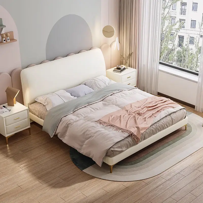 Factory Wholesale Custom Queen King Size Child Bed Single Double Children Girl Kids Beds Set — image 2