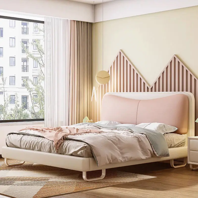 Modern Children's Double Kids Bed Solid Wood Frame Customized Color & Size Hotel Bedroom Furniture Set for Girls and Boys — image 4