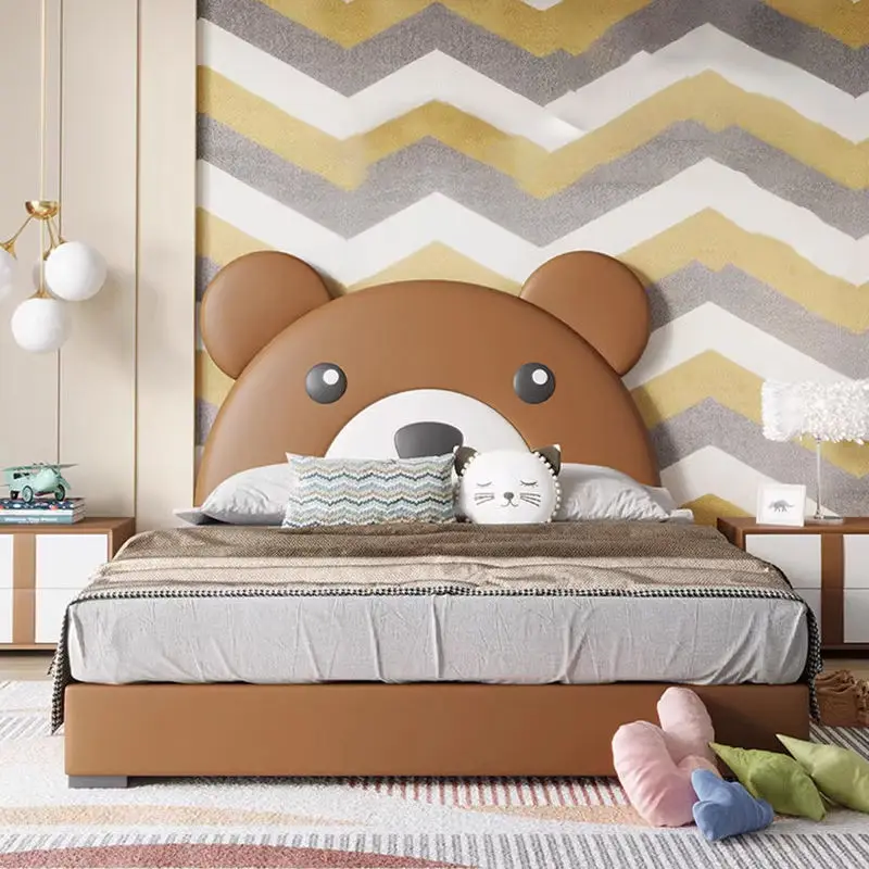 Modern Design Animal Children Bed Boy Lovely Double Kids Bed Bedroom Furniture Set — view 1