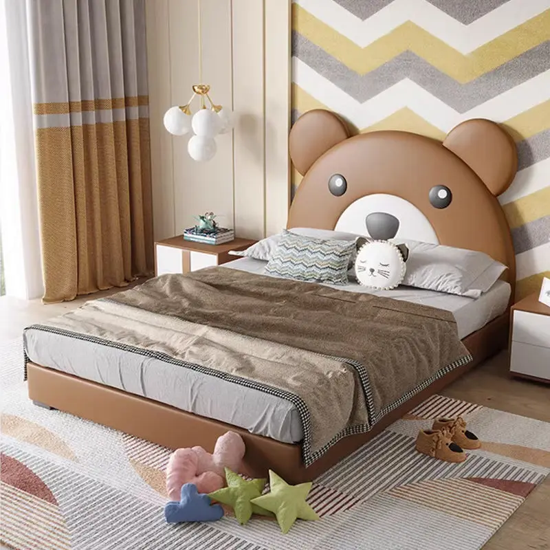 Modern Design Animal Children Bed Boy Lovely Double Kids Bed Bedroom Furniture Set — image 2