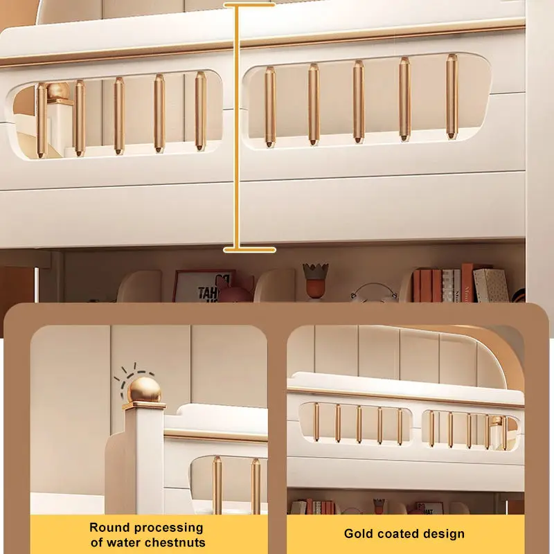High Quality Contemporary Wooden Frame Bunk Bed with Stair Locker Kids' Bedroom Furniture for Children Hotel & Apartment Use — image 3