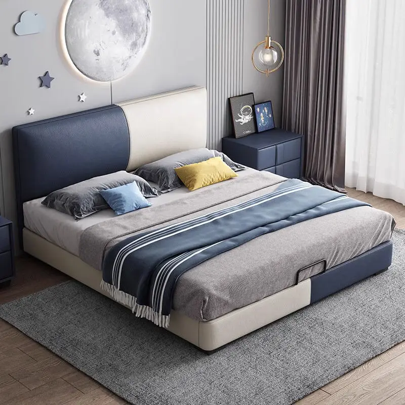 Modern Wooden Kids Bed with Upholstered Design for Bedroom School Hotel Use Customizable Color and Size — view 1