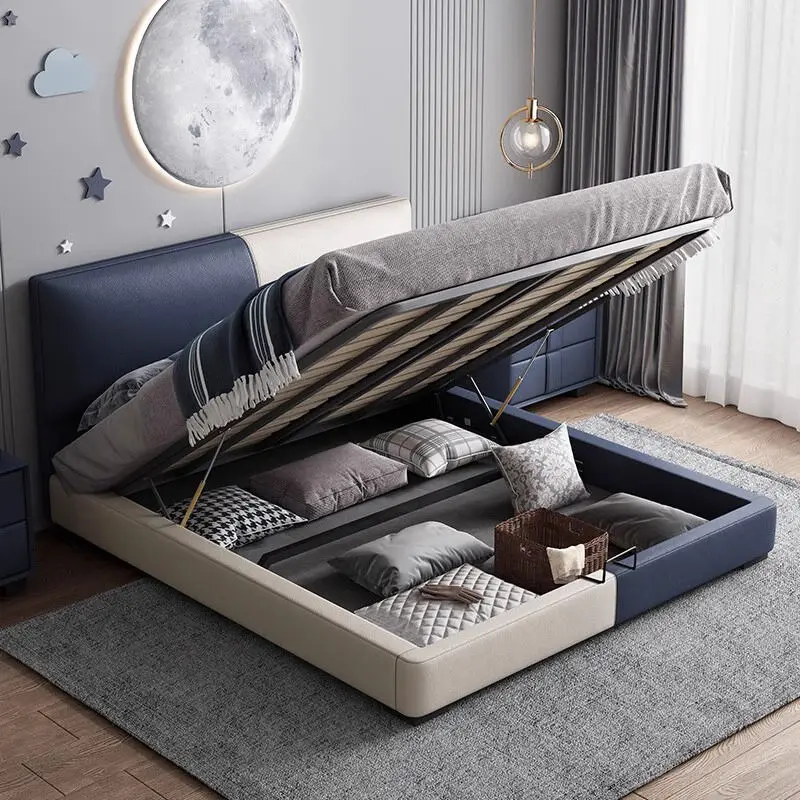 Modern Wooden Kids Bed with Upholstered Design for Bedroom School Hotel Use Customizable Color and Size — image 5