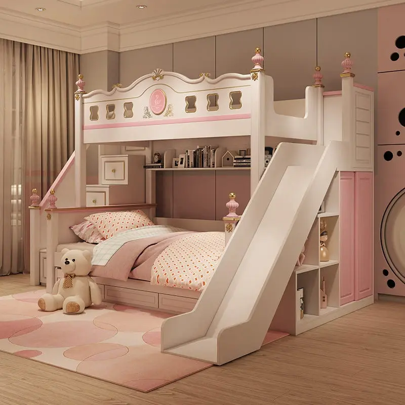 Modern Design Multi-functional Wood Comfortable Children's Twin Size Bunk Beds with Stairs Bookcase Apartment & Hotel-Friendly — image 5