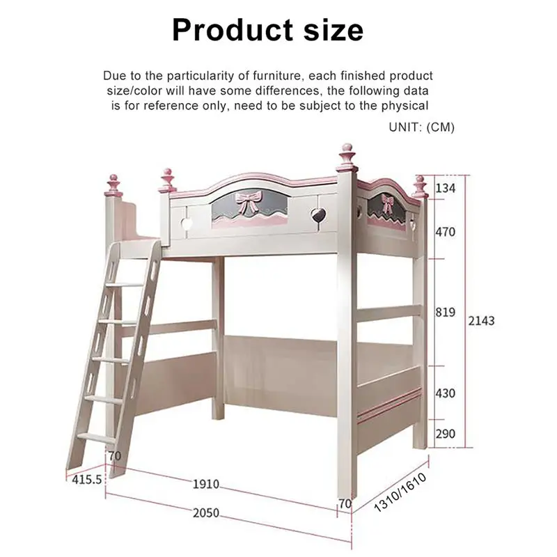 Factory Cheap Wholesale Hot Sale Modern Wood Bedroom Furniture Twin Loft Bunk Bed with Slide for Children's and Hotel Use — image 6