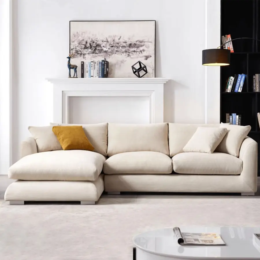 Factory Wholesale Living Room Furniture Nordic Modular Sectional Couch Sofa Sets — view 1