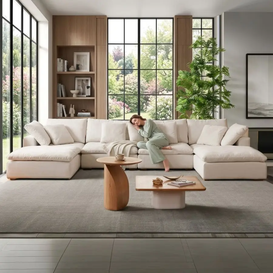 Light Luxury Italian Home Furniture Sofa Set Furniture Living Room Lounge Sofa Sets Modern Fabric Velvet Sofa Set Furnit — view 1